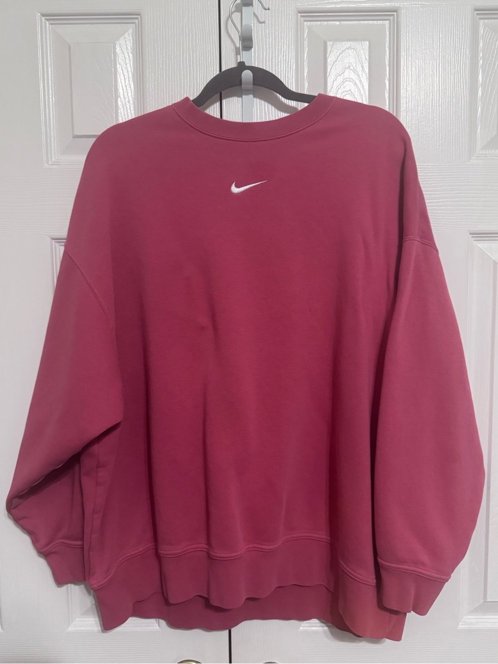 Nike Women’s Oversized Burgundy Crewneck Sweatshirt